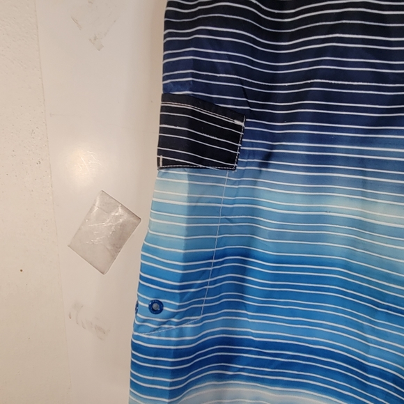 Mens Hang Ten Swim Trunks/Board Shorts Blue Ombre Tie Waist Size XL - Picture 4 of 9